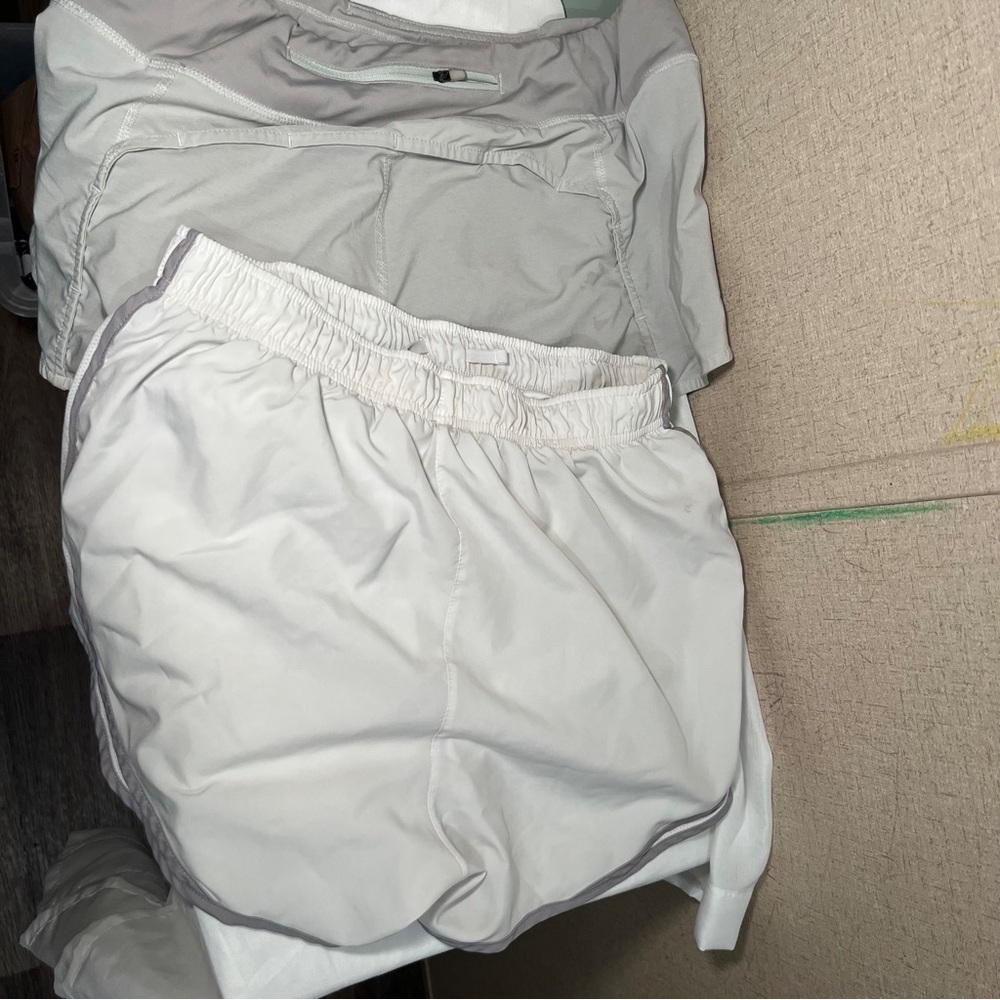 ANTONIO MELANI AND NIKE Women's Athletic Shorts - Gray and white